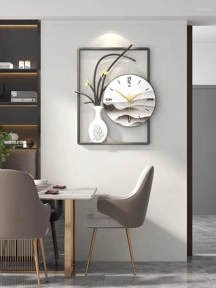 Wall Clocks Chinese Clock Living Room Light Luxury Modern Minimalist Creative Personality Fashion Home Watch Decoration