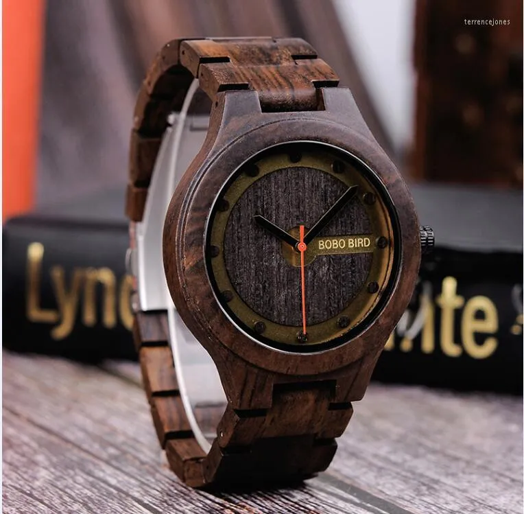 Wristwatches WT V-Q09 Fashion Wood Watches Men Quartz Business Clock Quality Chinese Products Drop Ship Relogio Masculino