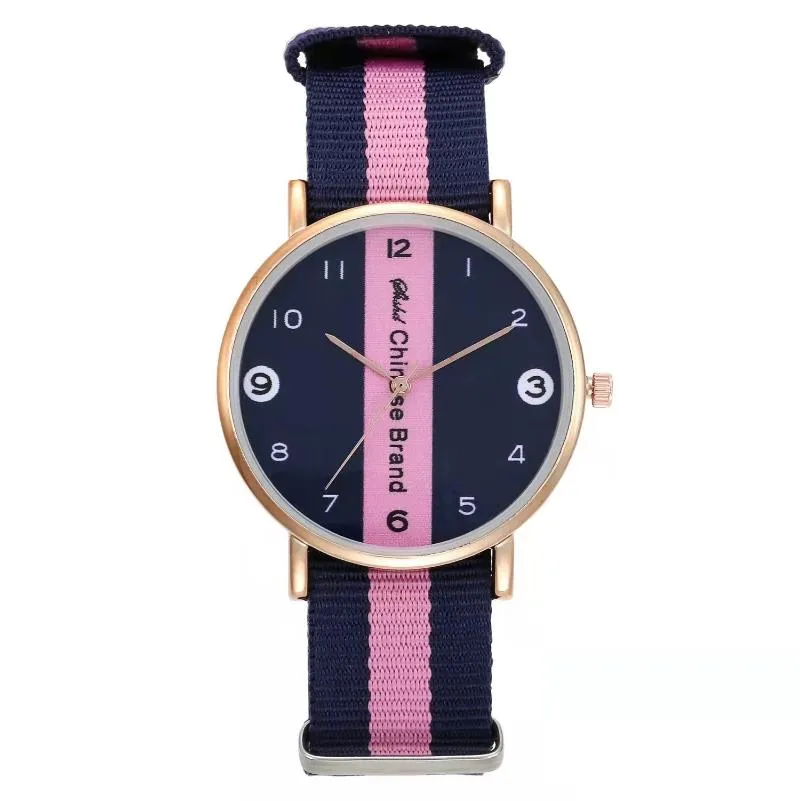 Wristwatches Fashion Casual High Quality Ladies Chinese Style Nylon Watchband Ultra Thin Watch Student Decorative Clock Retro Classic