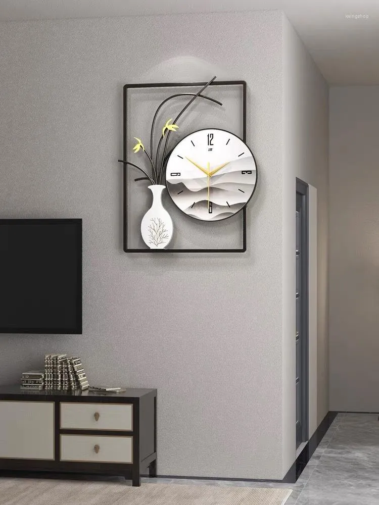 Wall Clocks Chinese Clock Living Room Light Luxury Modern Minimalist Creative Personality Fashion Home Watch Decoration