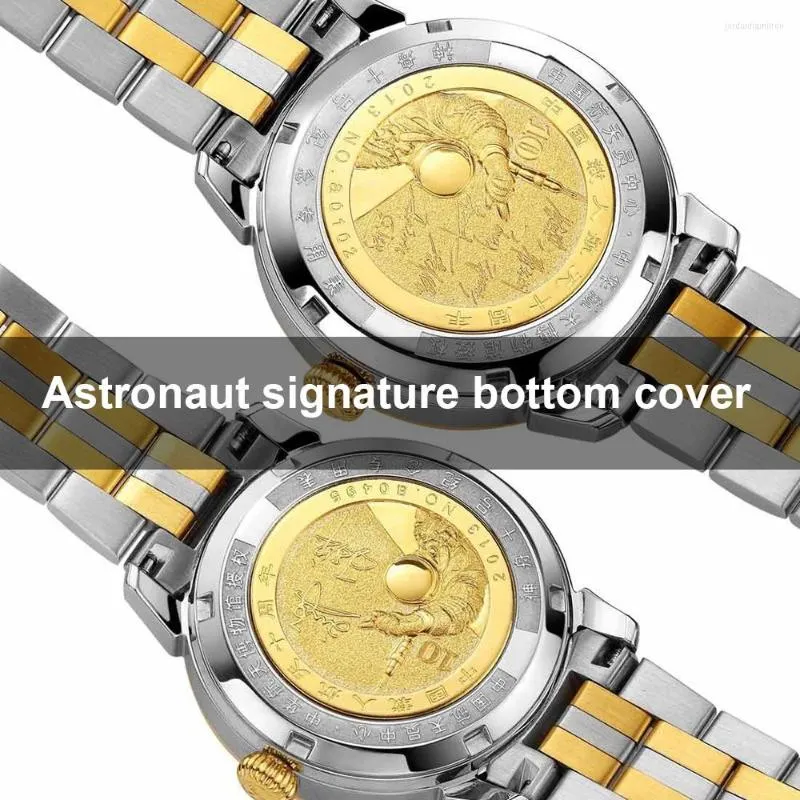 Wristwatches Chinese Astronaut Watch Men Automatic Mechanical Spaceman Watches Shenzhou-10 Spacecraft Taikonaut Clocks 40mm 36mm