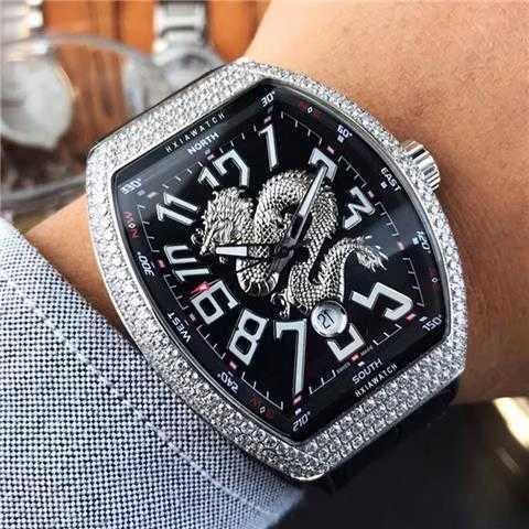 Luxury milles China-Chic Wine Barrel Diamond Series Fully Automatic Mechanical Fashion Trend Super Large Dial Baita China Dragon Watch Male ayw J9T0 9Z93