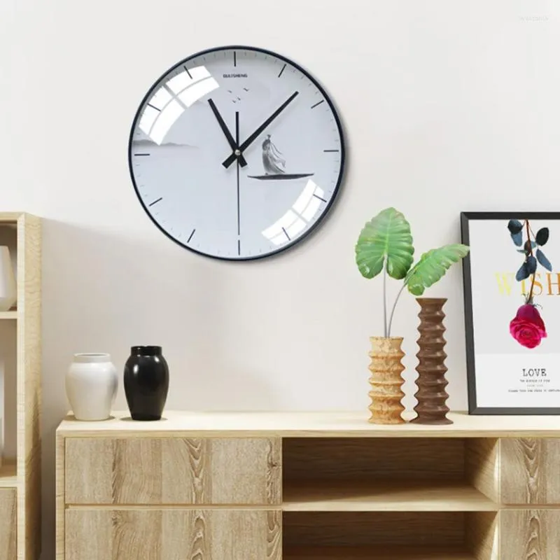 Wall Clocks Chinese Glass Clock Household Mute Living Room Bedroom Modern Decorative Vagetable Watch Quartz Round