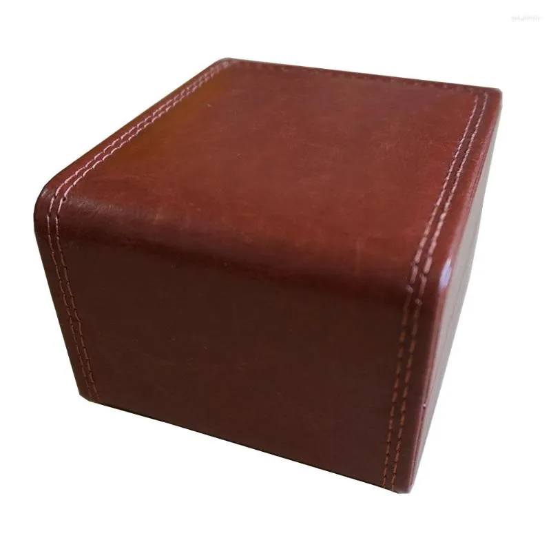 Watch Boxes Brown Leather Box Customize Storage Bracelet Gift Package Cases Organizer Factory Promote Event Sew China Market