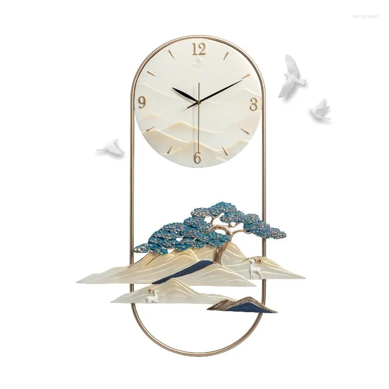 Wall Clocks Chinese Style Originality Sitting Room Clock Household Light Much Personality Fashion Watch Wind