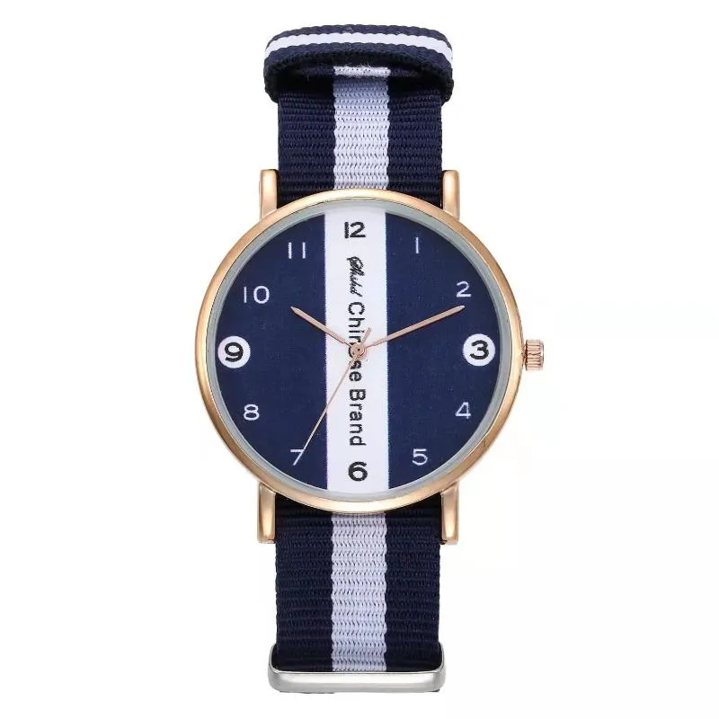 Wristwatches Fashion Casual High Quality Ladies Chinese Style Nylon Watchband Ultra Thin Watch Student Decorative Clock Retro Classic