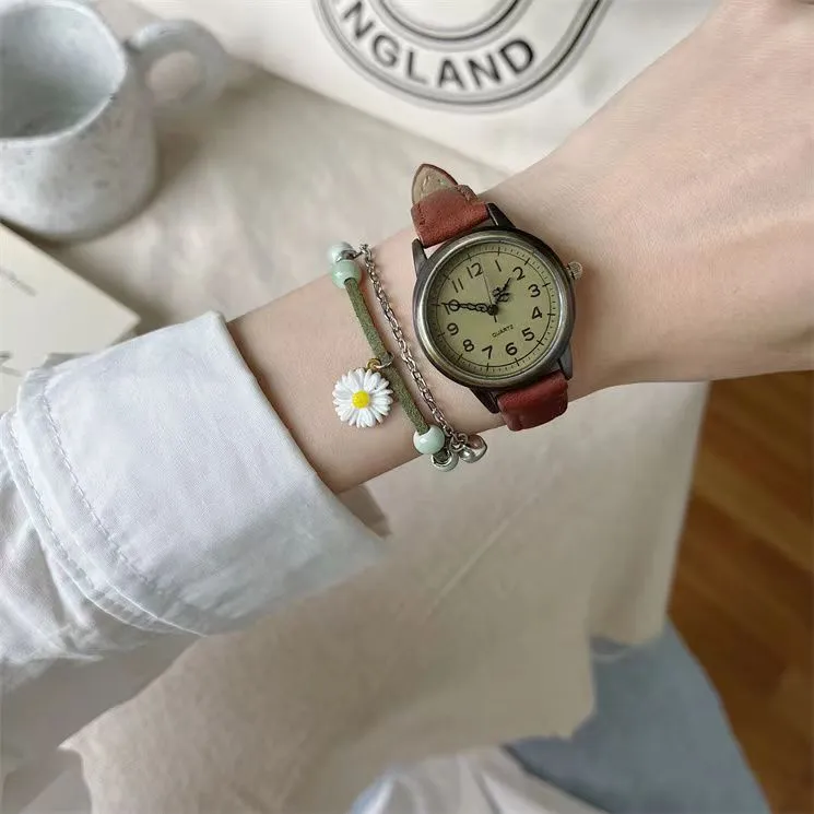 Luxury womens watches Designer Antique Chinese style watch girls retro niche Mori students small and simple medieval quartz women watch