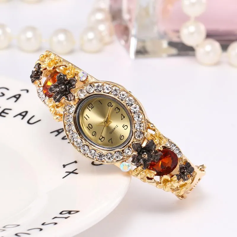 Wristwatches 5Pcs Luxury Women's Bracelet Watches Ladies Dress Quartz Wristwatch Manual Chinese Style Relogio Feminino GiftsWristwatches