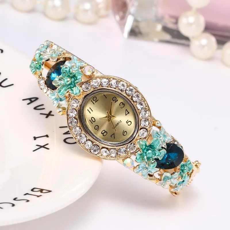 Wristwatches 5Pcs Luxury Women's Bracelet Watches Ladies Dress Quartz Wristwatch Manual Chinese Style Relogio Feminino GiftsWristwatches