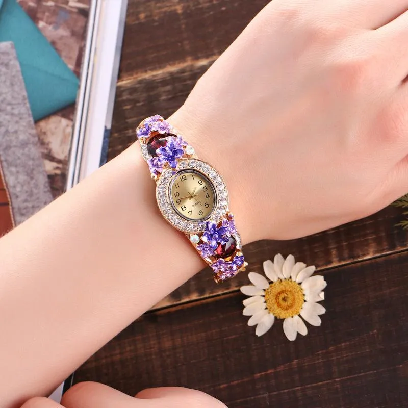 Wristwatches 5Pcs Luxury Women's Bracelet Watches Ladies Dress Quartz Wristwatch Manual Chinese Style Relogio Feminino GiftsWristwatches