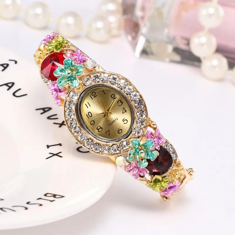 Wristwatches 5Pcs Luxury Women's Bracelet Watches Ladies Dress Quartz Wristwatch Manual Chinese Style Relogio Feminino GiftsWristwatches