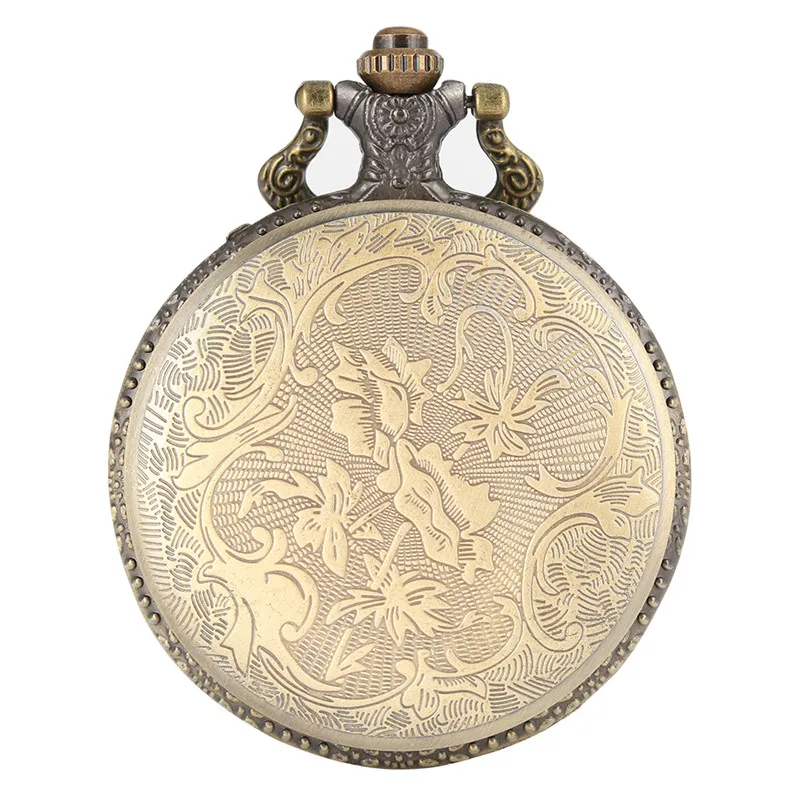 Zodiac Dragon Pocket Watch: Vintage China Style, Analog Quartz with Chain Necklace. Perfect Birthday Gift for Men and Women.